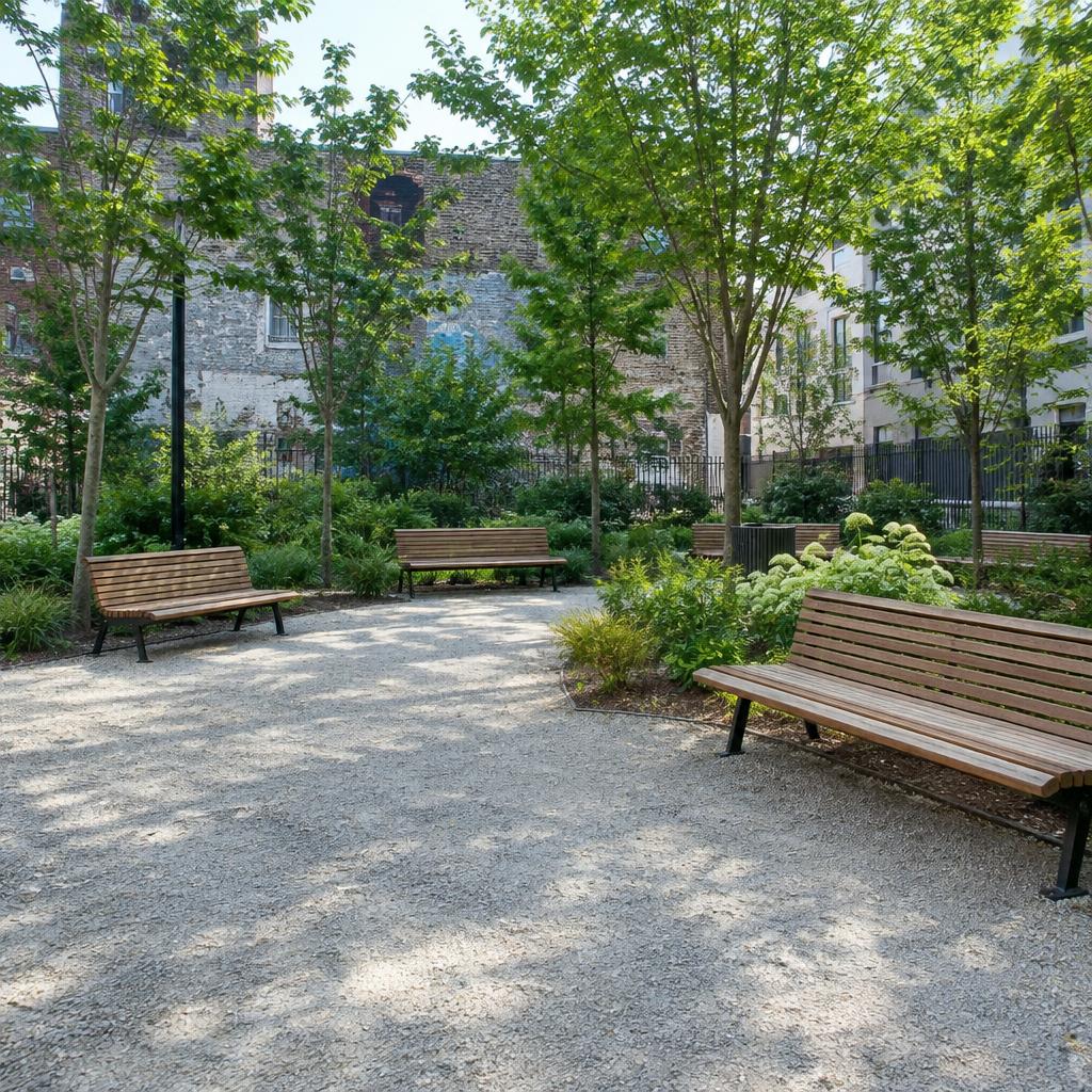 Ex area abbandonata trasformata in parco tascabile